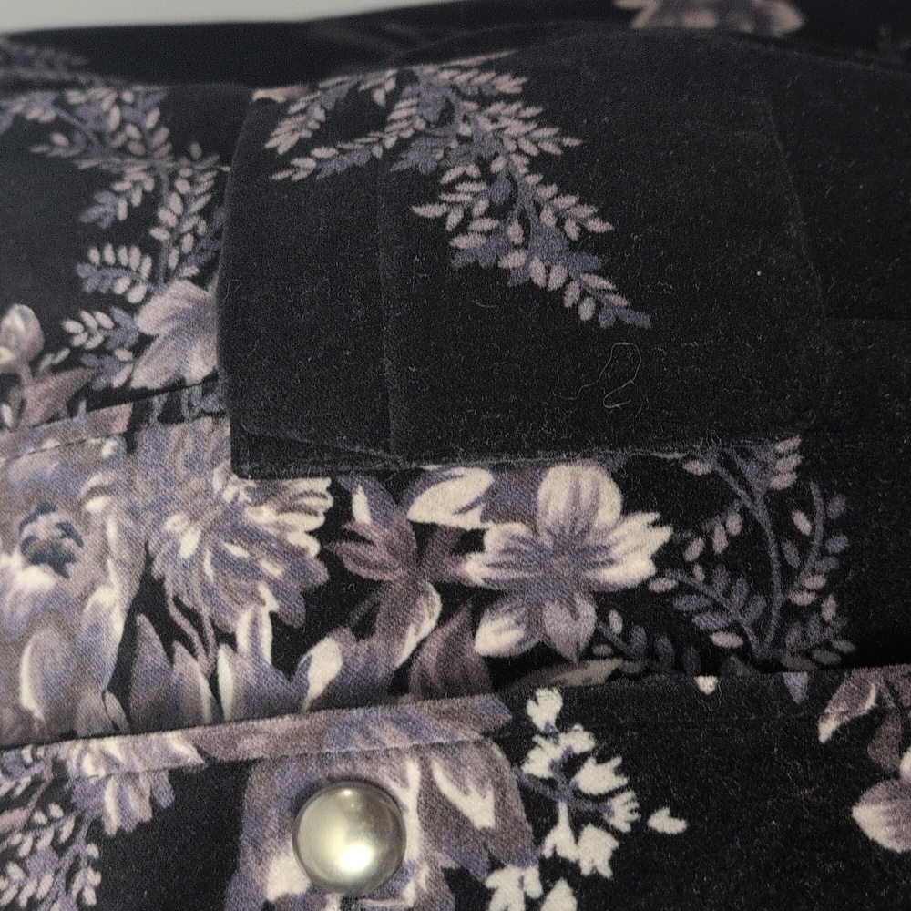 TanJay Velvet Floral Stand Up Collar Blazer Jacket Whimsigoth Boho Size 10 - Picture 8 of 17
